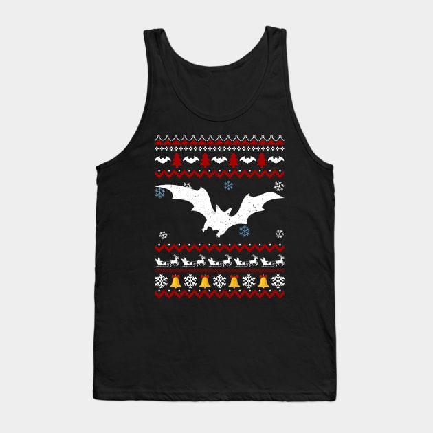 Halloween Bat Ugly Christmas Tank Top by maximel19722